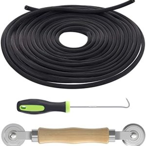 Screen Repair Kit - 3 in 1 Screen Tools Including Screen Roller Screen Spline (32 ft) Removal Hook and Instruction for Replacing & Installing Door Window Screens