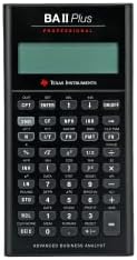 Texas Instruments BA II Plus Professional Financial Calculator Silver 9.8 Inch